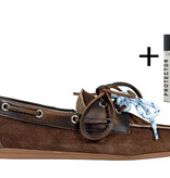 Posa Posa Boat Loafer Suède/Leer Coffee Dr. Bruin