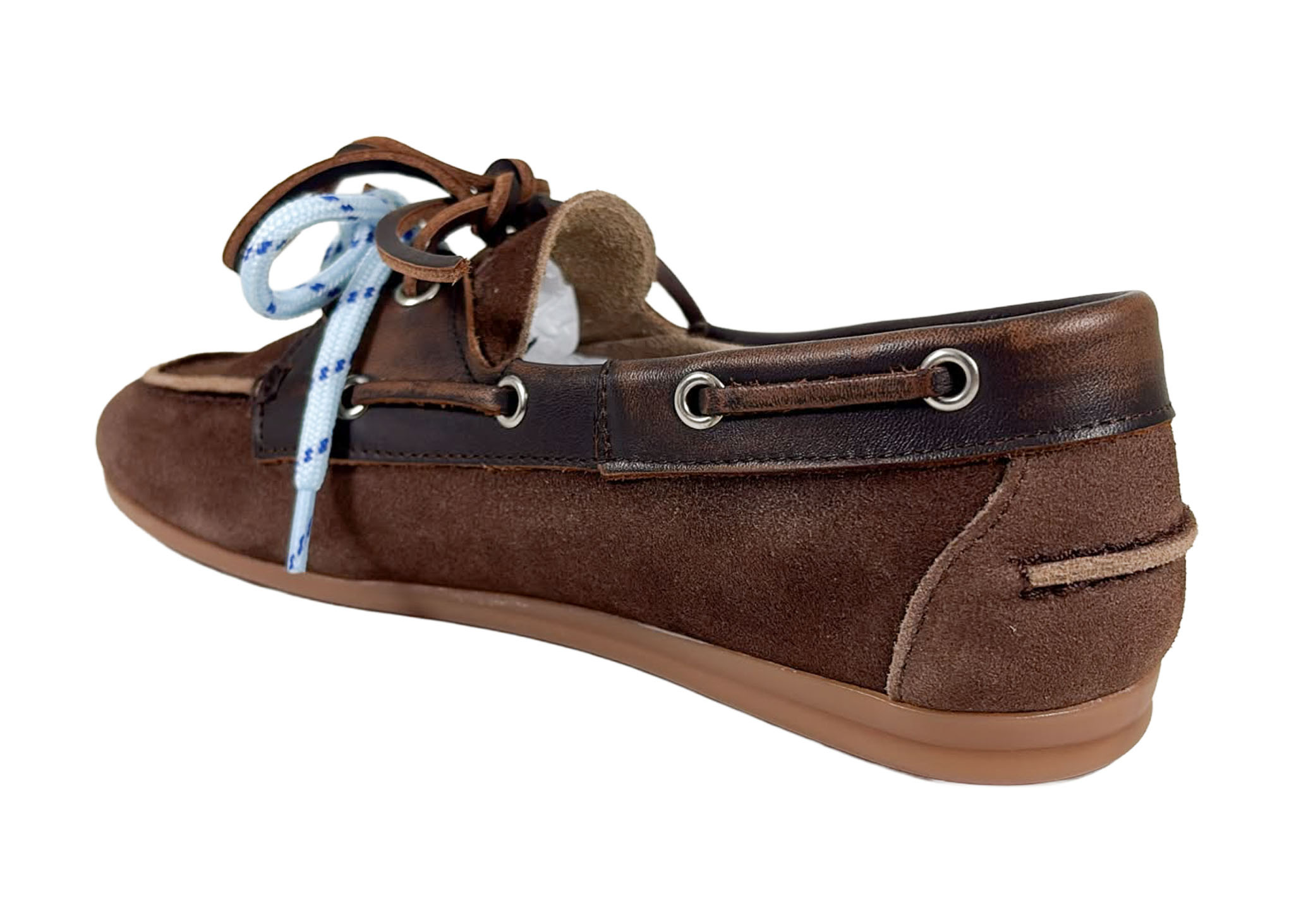Posa Posa Boat Loafer Suède/Leer Coffee Dr. Bruin