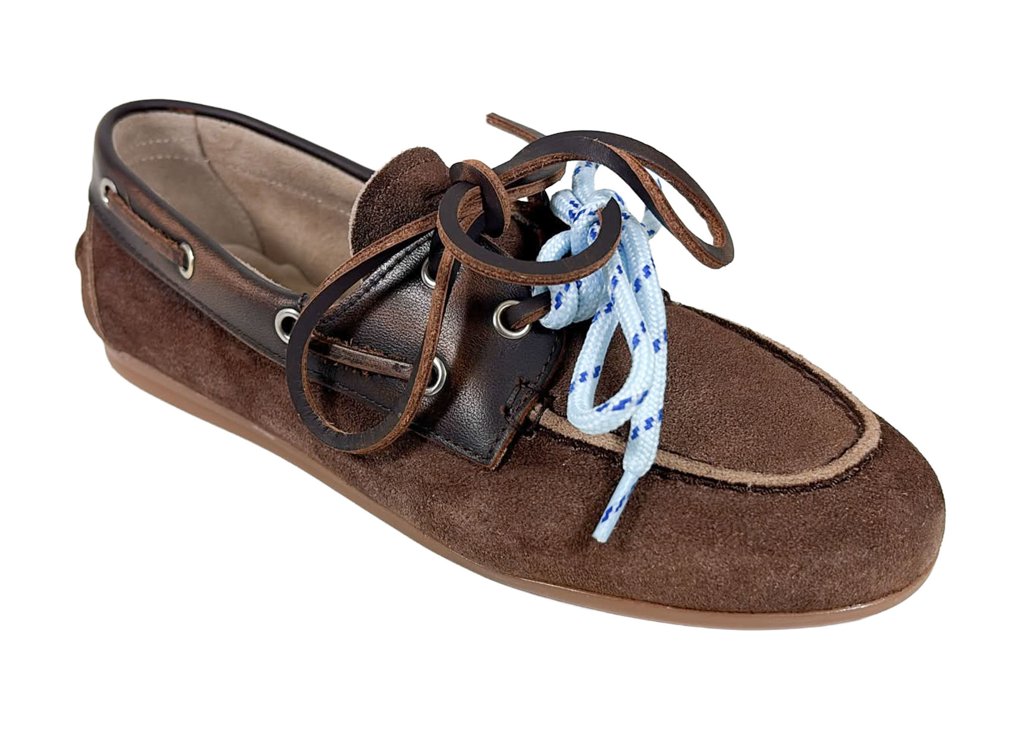 Posa Posa Boat Loafer Suède/Leer Coffee Dr. Bruin