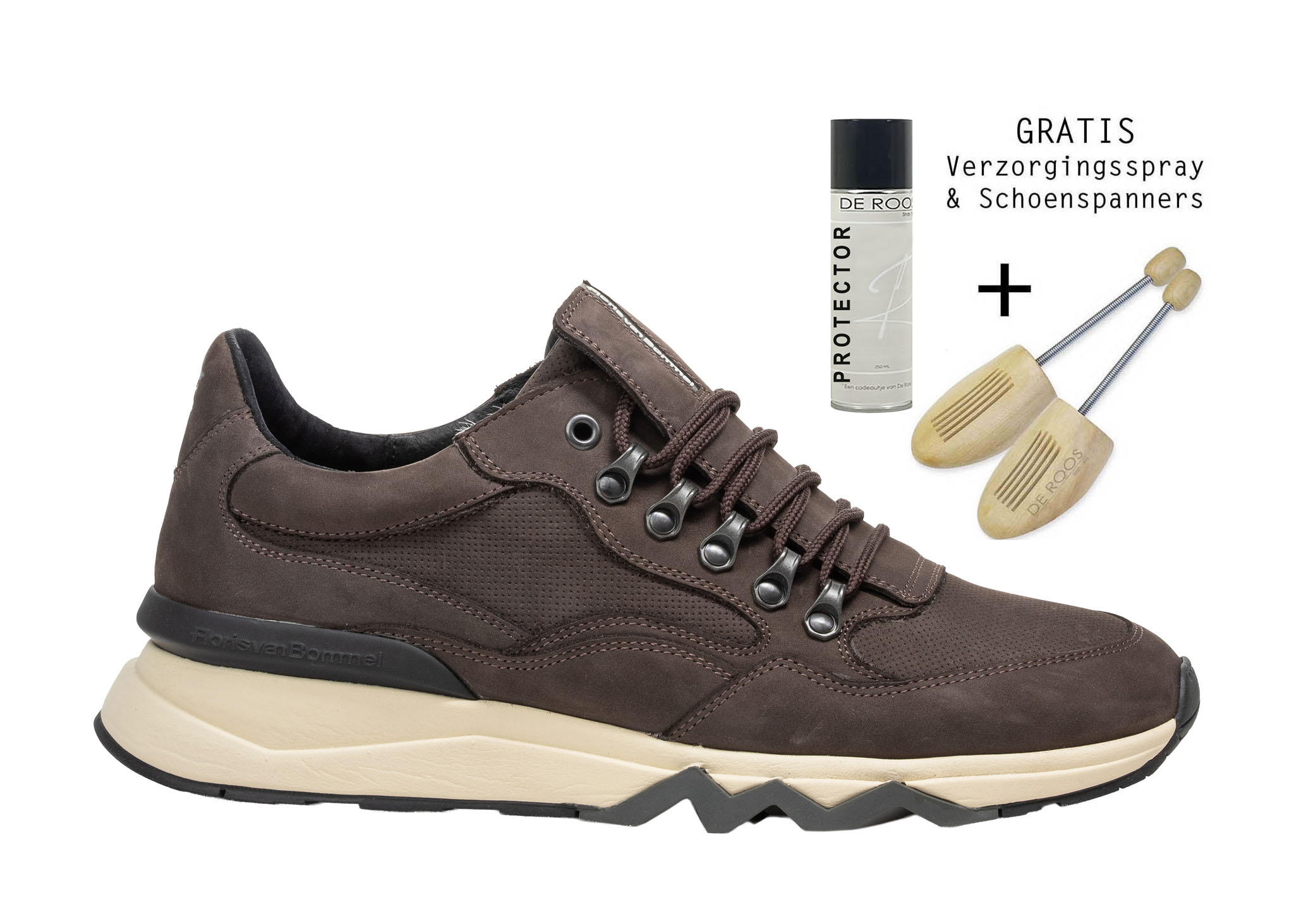 Floris van Bommel Floris van Bommel Sneaker De Zager 01.29 Donker Bruin