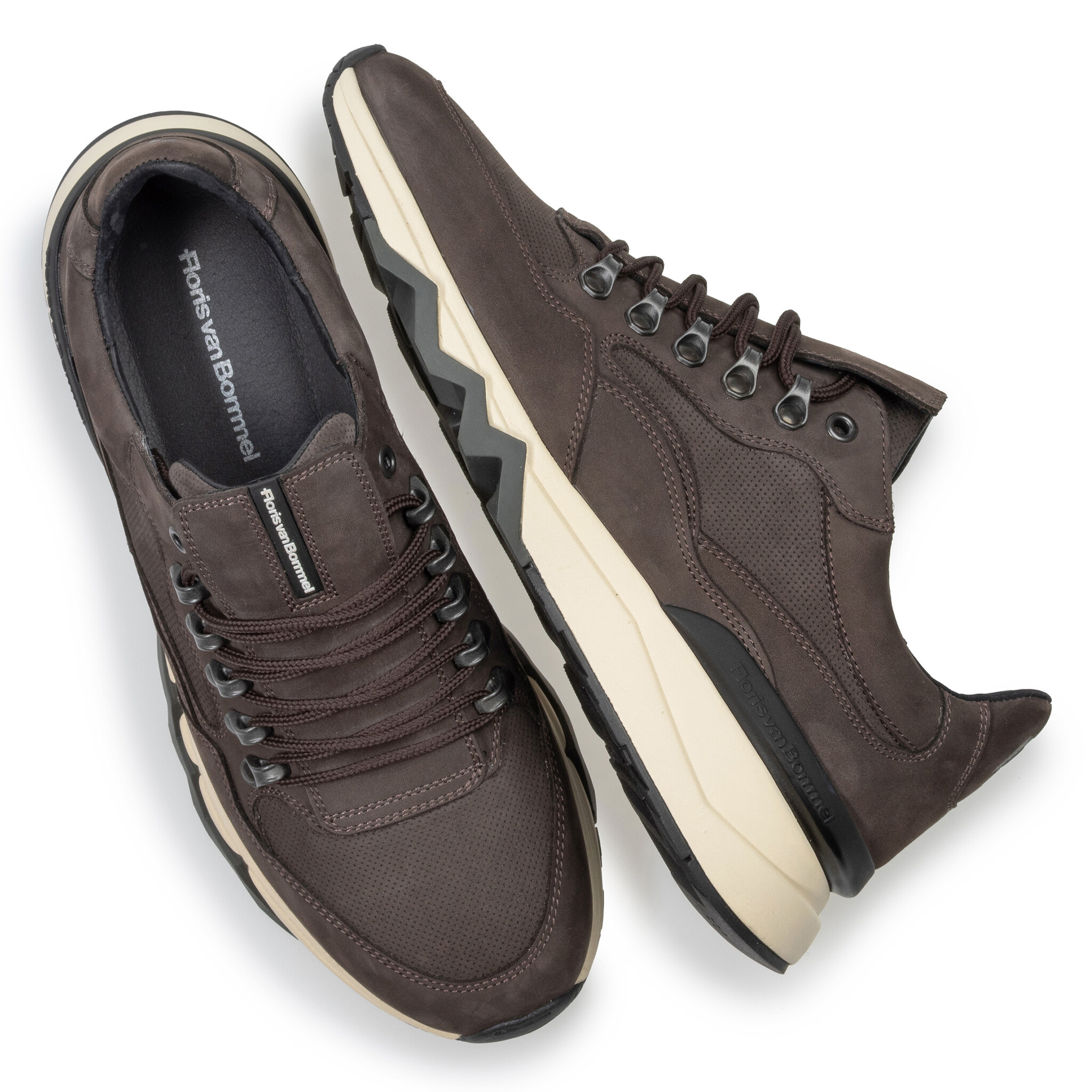 Floris van Bommel Floris van Bommel Sneaker De Zager 01.29 Donker Bruin