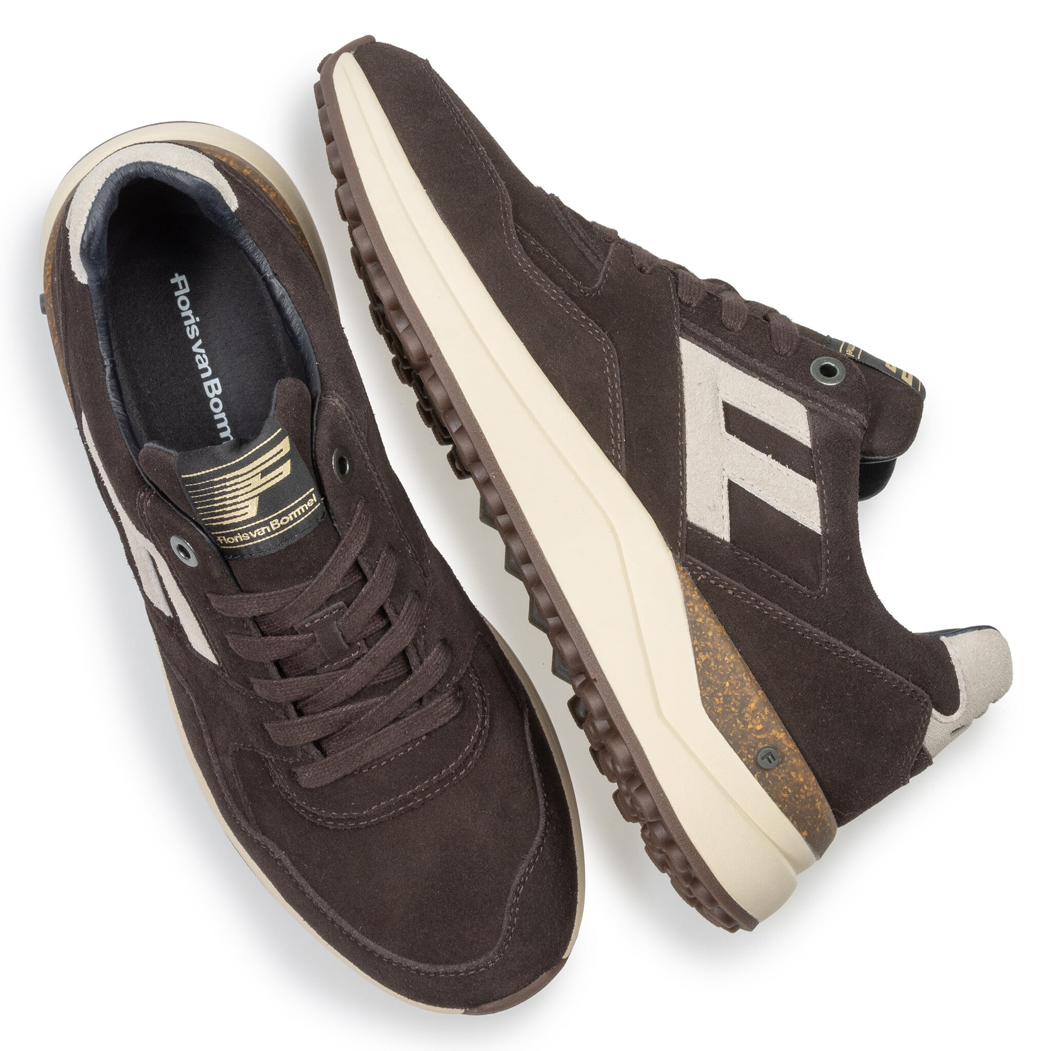 Floris van Bommel Floris van Bommel Sneaker De Trikker 05.00 Donker Bruin