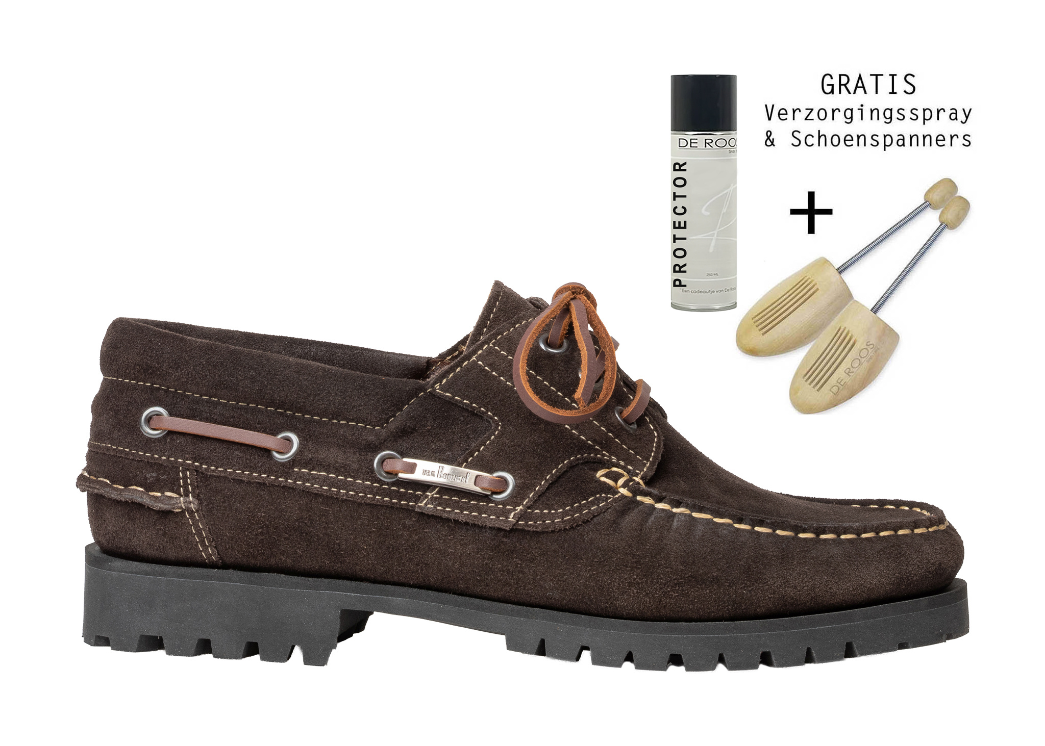 Van Bommel Van Bommel Bootschoen Boat Shoe 02.06 Bruin