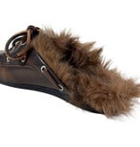 Posa Posa Muiltje Boat Loafer Mule Hairy Fur Coffee
