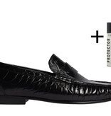 Posa Posa Loafer Wrinkle Croco Zwart