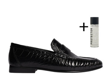 Posa Posa Loafer Wrinkle Croco Zwart