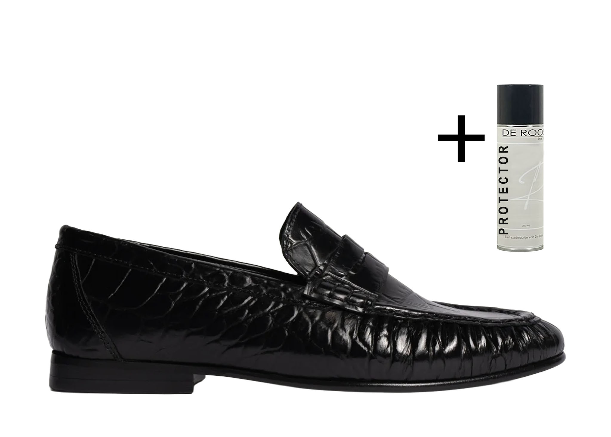 Posa Posa Loafer Wrinkle Croco Zwart