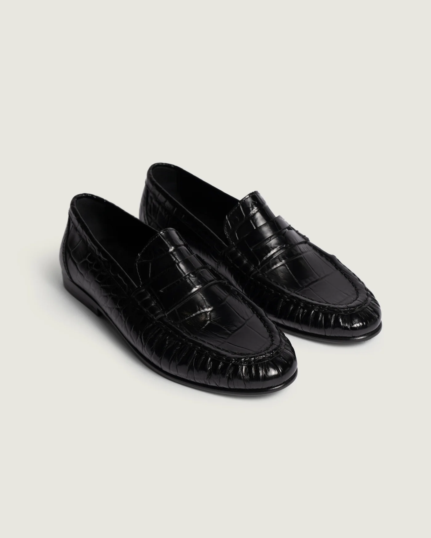Posa Posa Loafer Wrinkle Croco Zwart