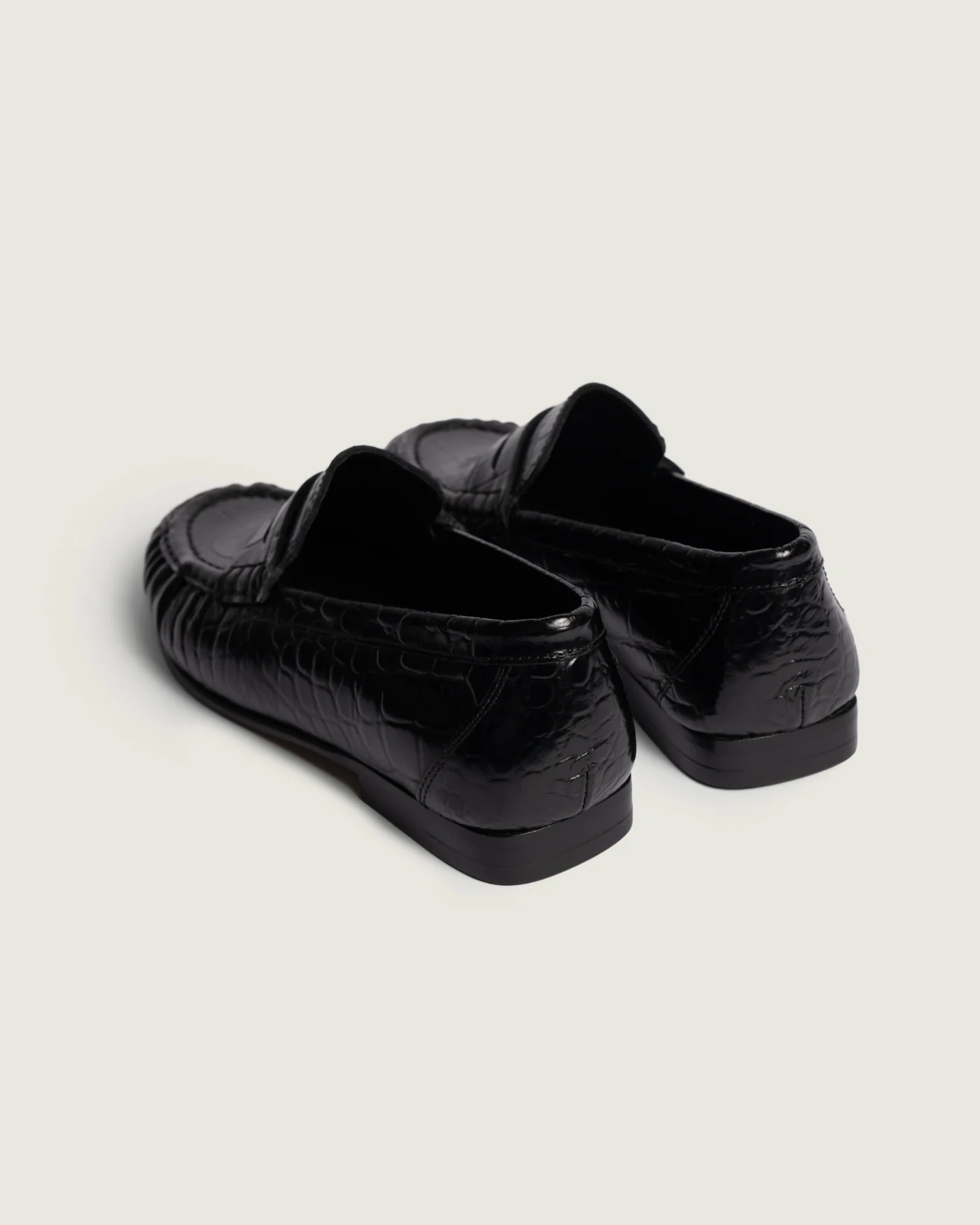 Posa Posa Loafer Wrinkle Croco Zwart