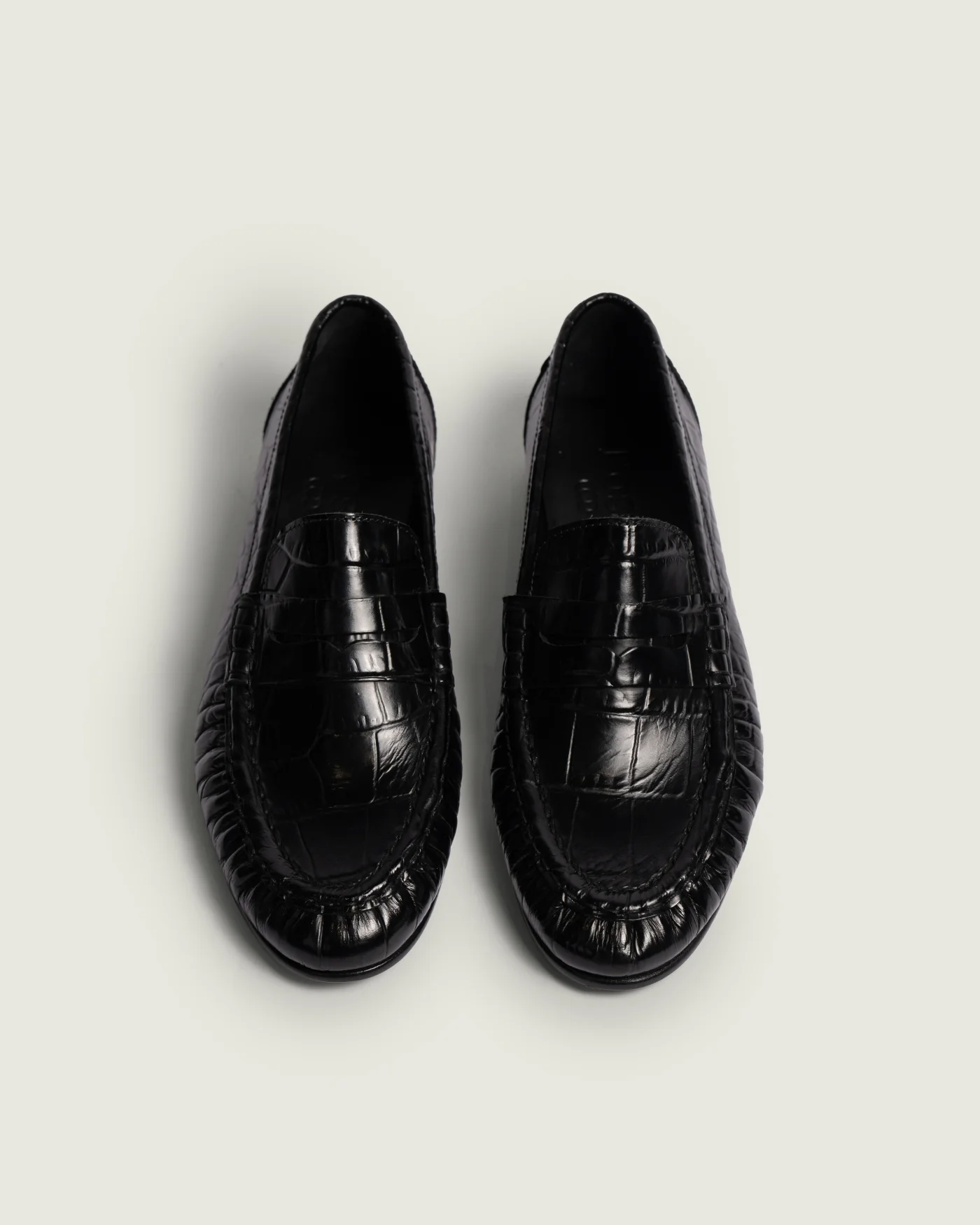 Posa Posa Loafer Wrinkle Croco Zwart