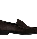 Posa Posa Penny Loafer Wrinkle Suede Donker Bruin
