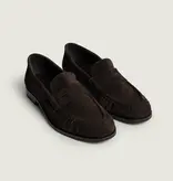 Posa Posa Penny Loafer Wrinkle Suede Donker Bruin