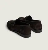 Posa Posa Penny Loafer Wrinkle Suede Donker Bruin