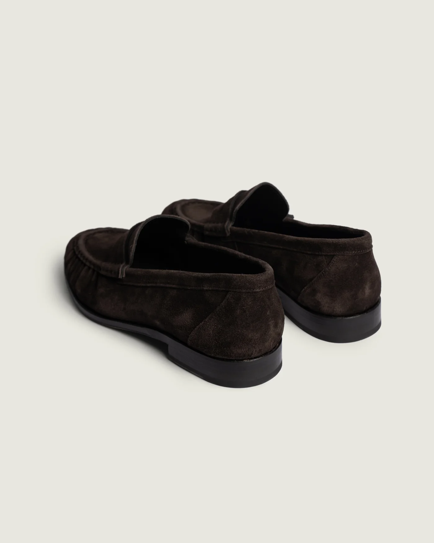 Posa Posa Penny Loafer Wrinkle Suede Donker Bruin