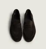 Posa Posa Penny Loafer Wrinkle Suede Donker Bruin
