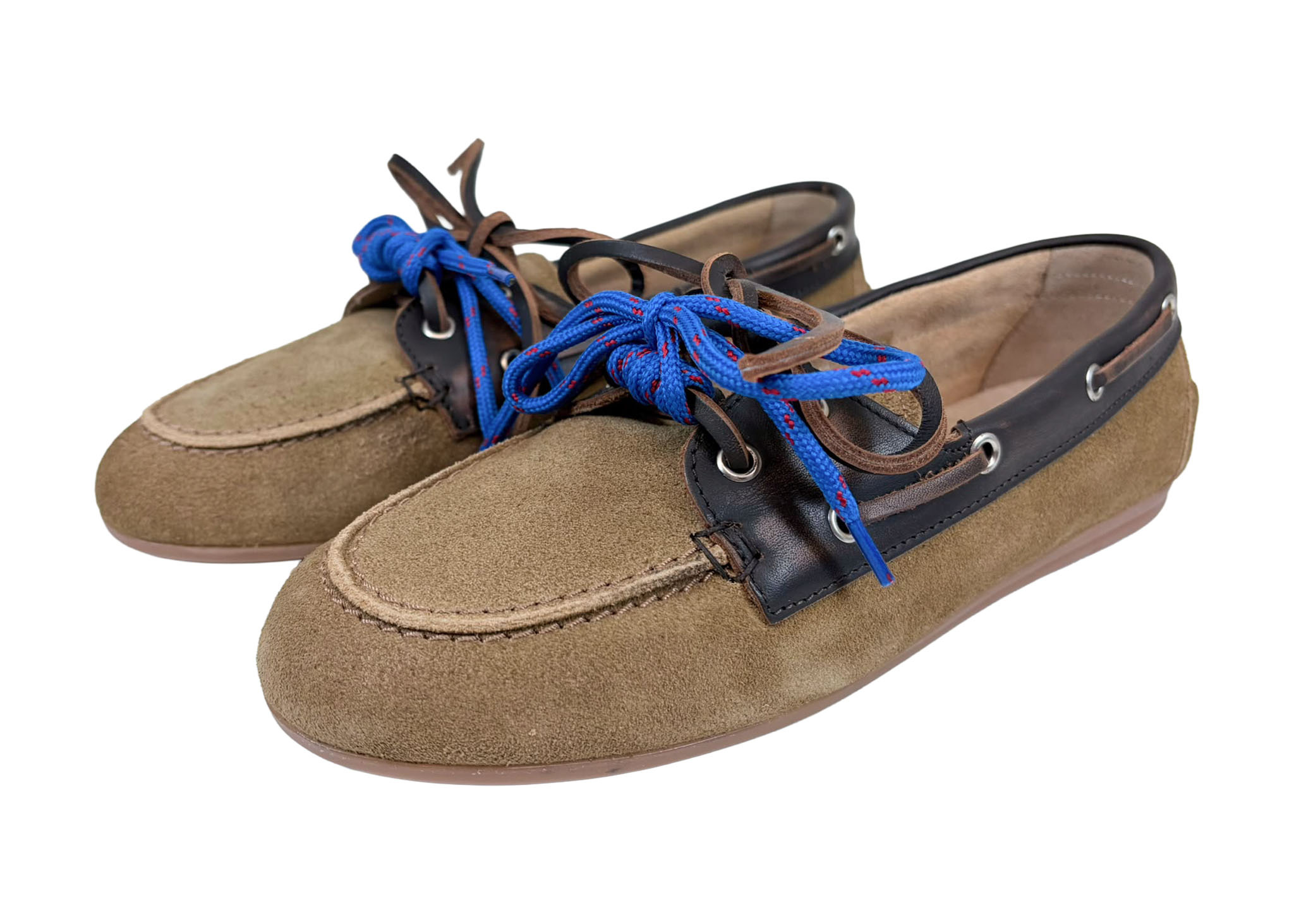 Posa Posa Boat Loafer Suède/Leer Coffee Caramelo