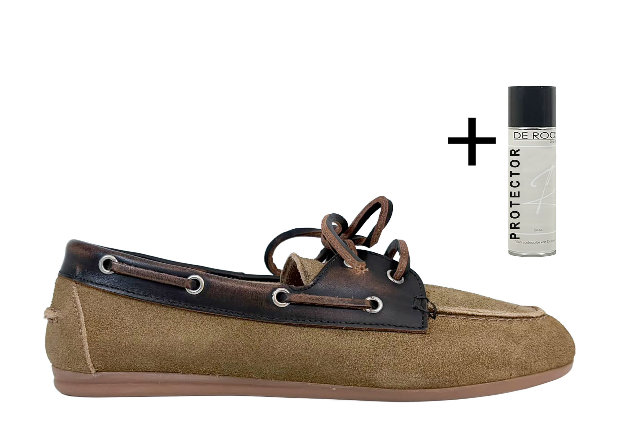 Posa Posa Boat Loafer Suède/Leer Coffee Caramelo