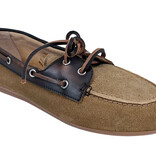 Posa Posa Boat Loafer Suède/Leer Coffee Caramelo
