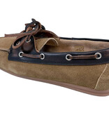 Posa Posa Boat Loafer Suède/Leer Coffee Caramelo