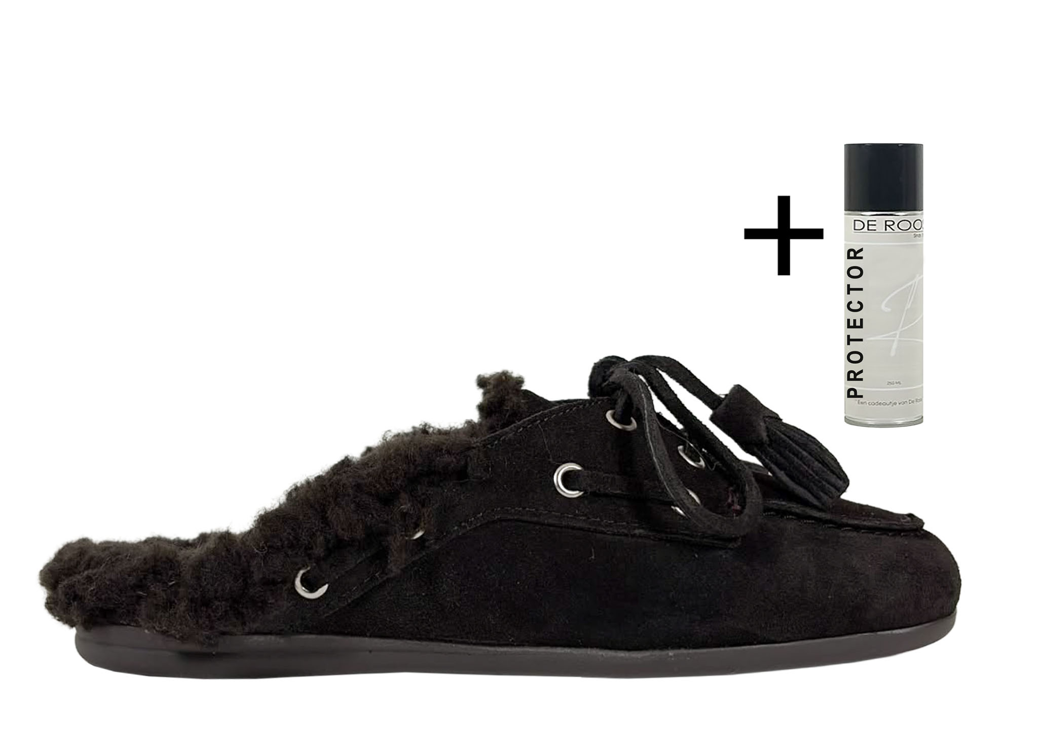 Posa Posa Boat Loafer Mule Fur Espresso