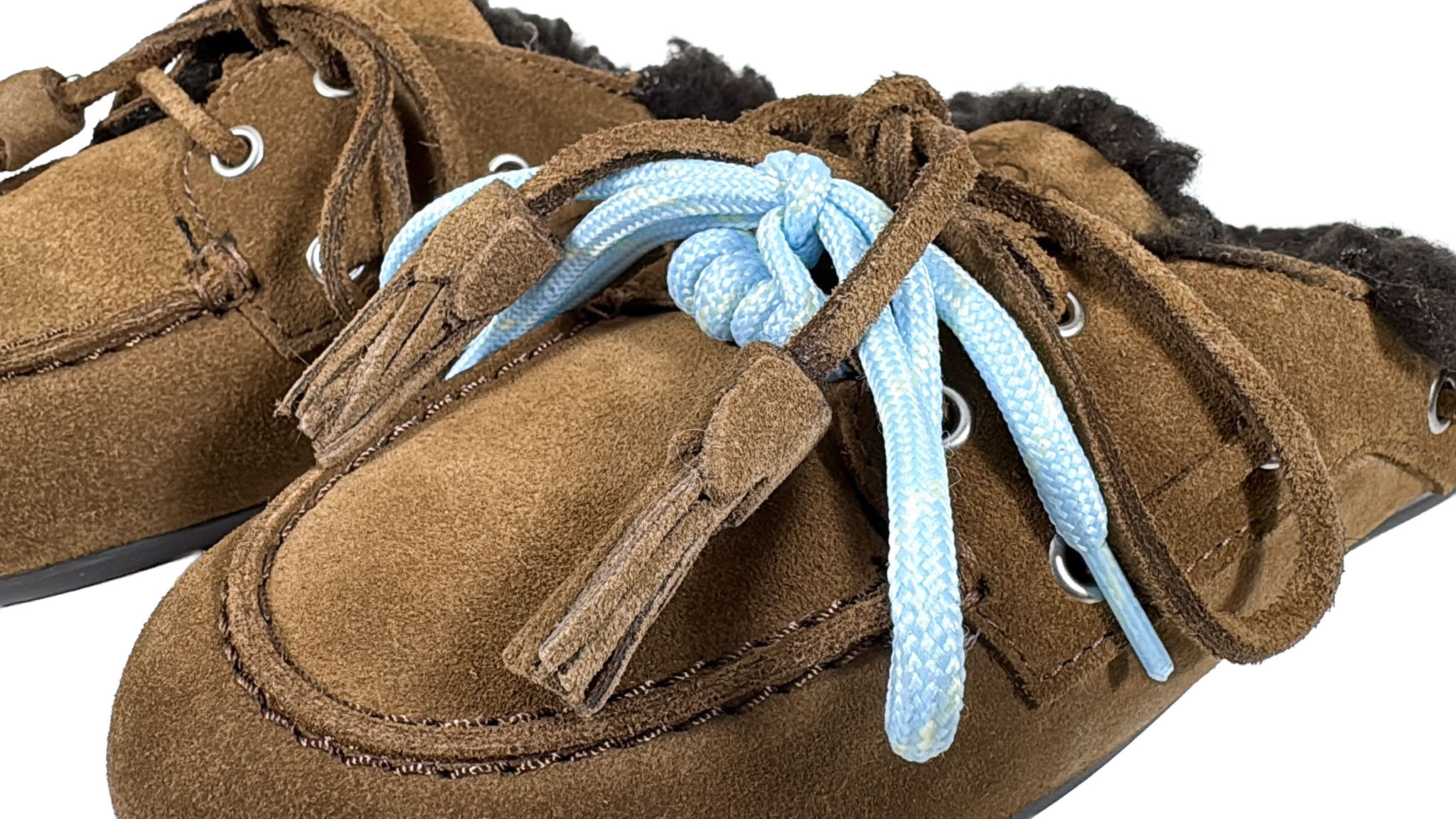 Posa Posa Boat Loafer Mule Fur Tabacco