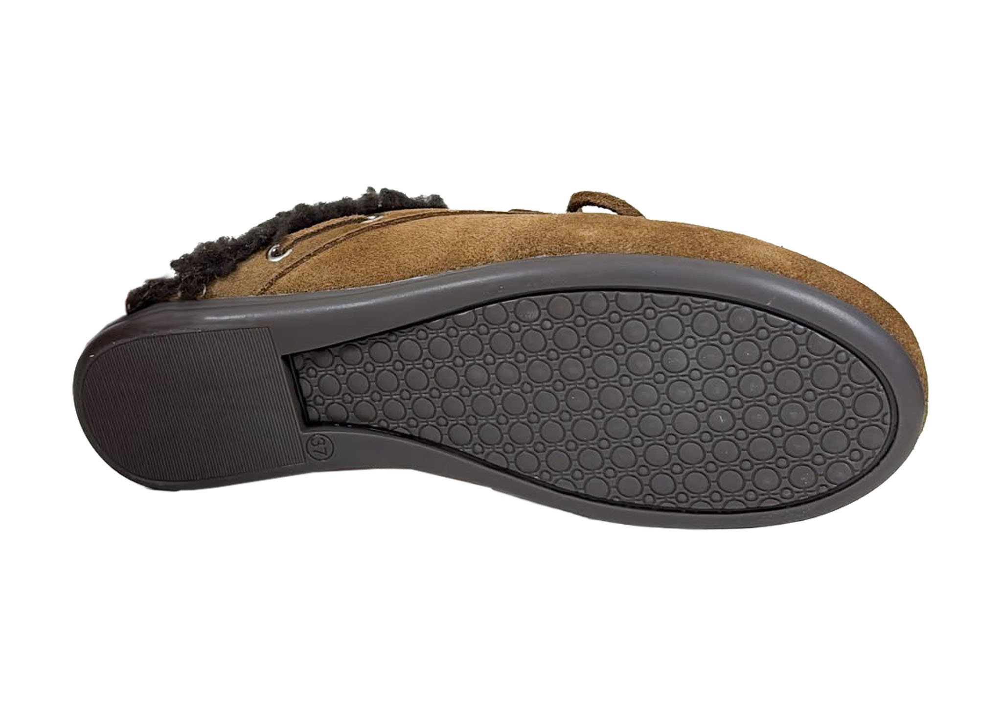 Posa Posa Boat Loafer Mule Fur Tabacco