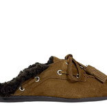Posa Posa Boat Loafer Mule Fur Tabacco