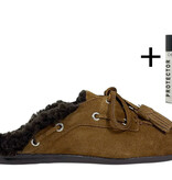 Posa Posa Boat Loafer Mule Fur Tabacco