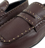 Posa Posa Loafer Bardot Loafer Studs Burgundy