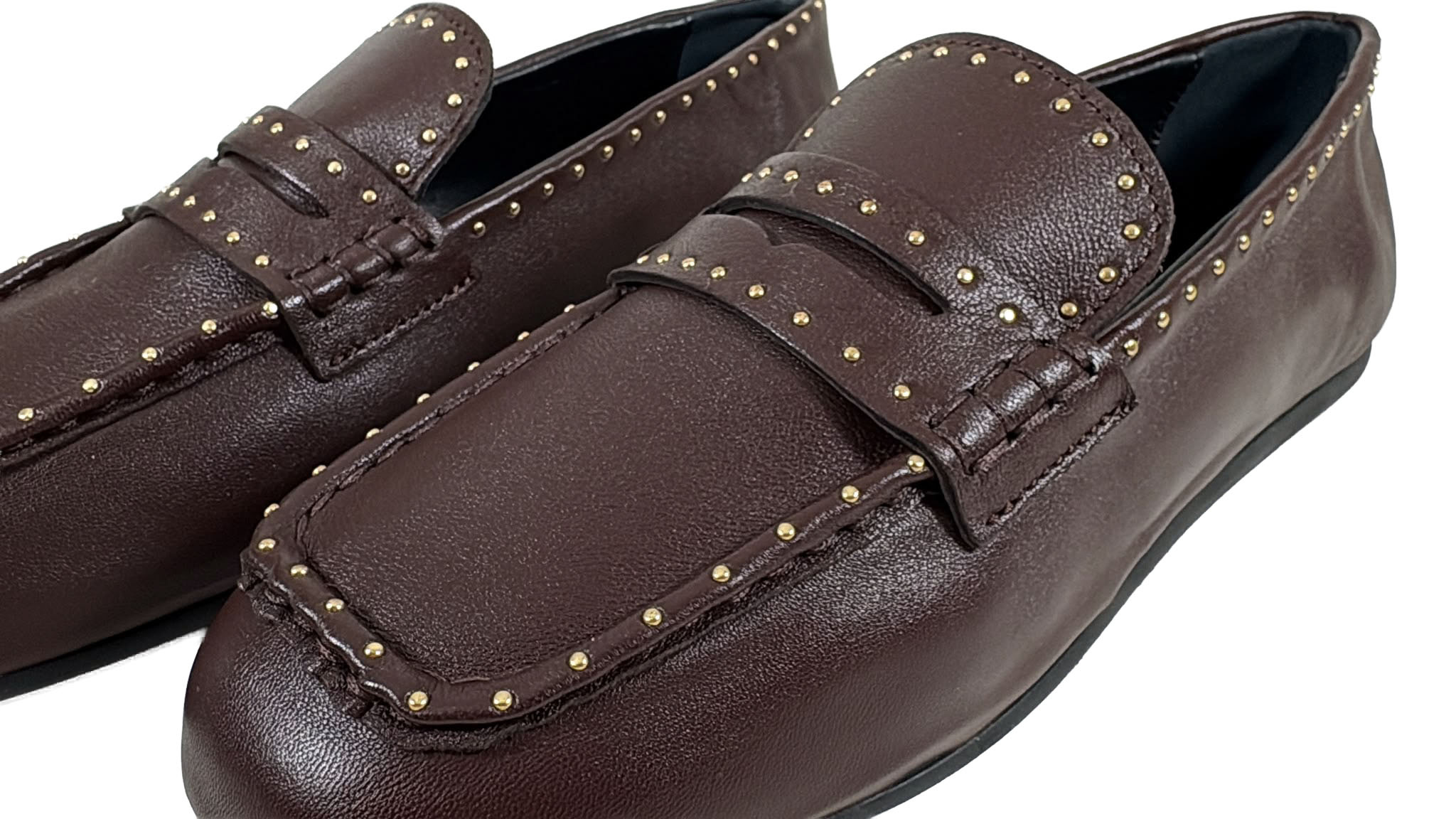 Posa Posa Loafer Bardot Loafer Studs Burgundy