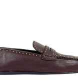 Posa Posa Loafer Bardot Loafer Studs Burgundy