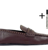 Posa Posa Loafer Bardot Loafer Studs Burgundy