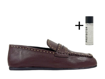 Posa Posa Loafer Bardot Loafer Studs Burgundy
