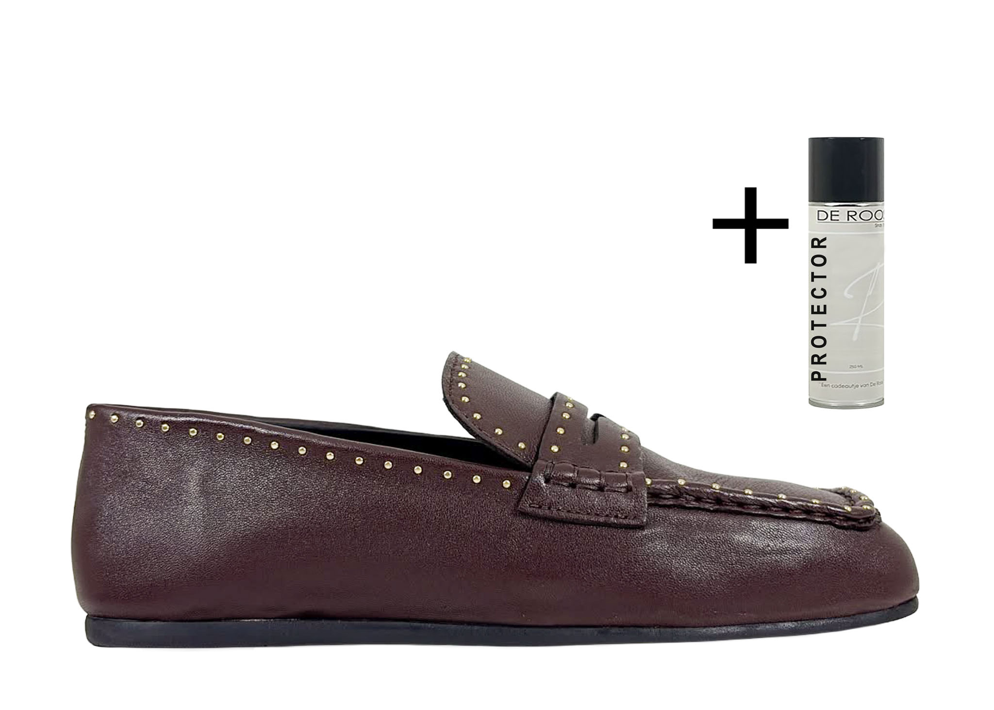 Posa Posa Loafer Bardot Loafer Studs Burgundy