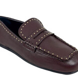 Posa Posa Loafer Bardot Loafer Studs Burgundy