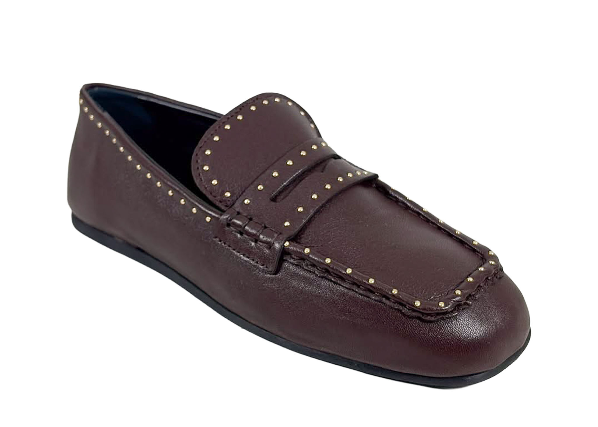 Posa Posa Loafer Bardot Loafer Studs Burgundy