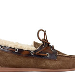 Posa Posa Boat Loafer Brushed Fur Coffee/ Dark Brown