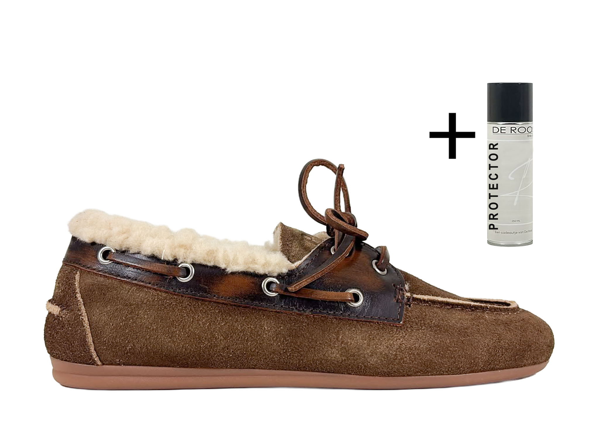Posa Posa Boat Loafer Brushed Fur Coffee/ Dark Brown