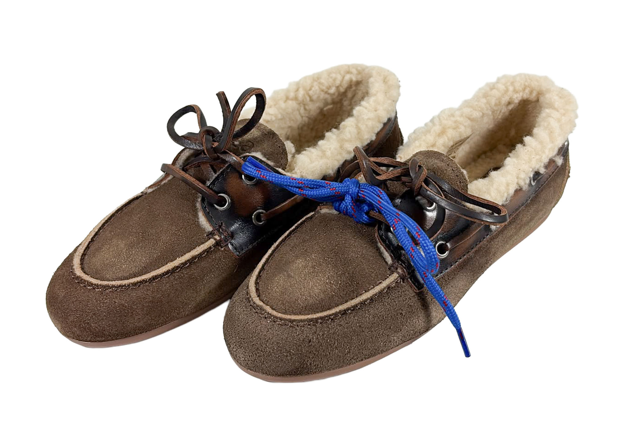 Posa Posa Boat Loafer Brushed Fur Coffee/ Dark Brown