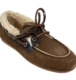 Posa Posa Boat Loafer Brushed Fur Coffee/ Dark Brown
