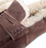 Posa Posa Penny Loafer Square Fur Bruin