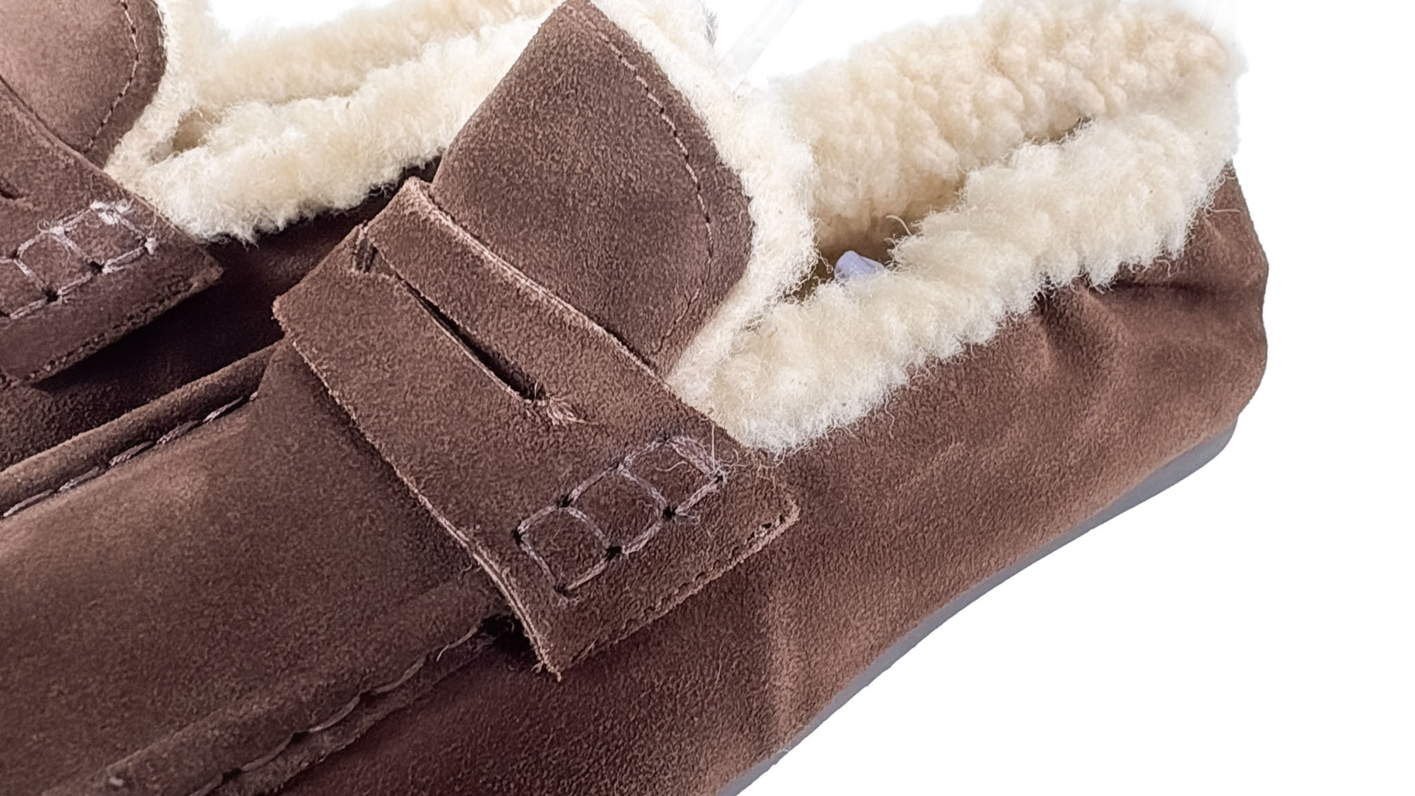 Posa Posa Penny Loafer Square Fur Bruin