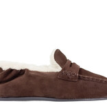 Posa Posa Penny Loafer Square Fur Bruin