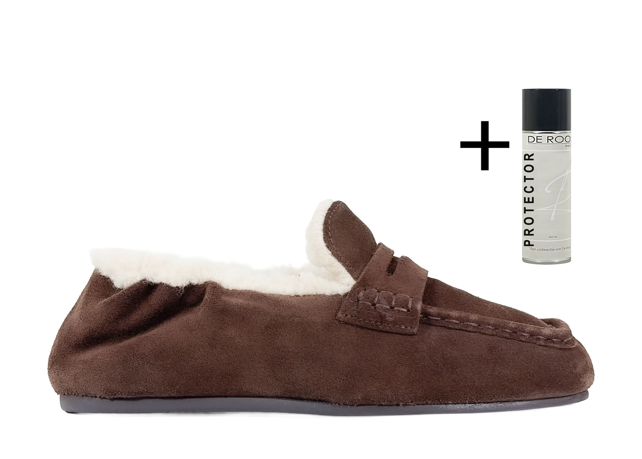 Posa Posa Penny Loafer Square Fur Bruin