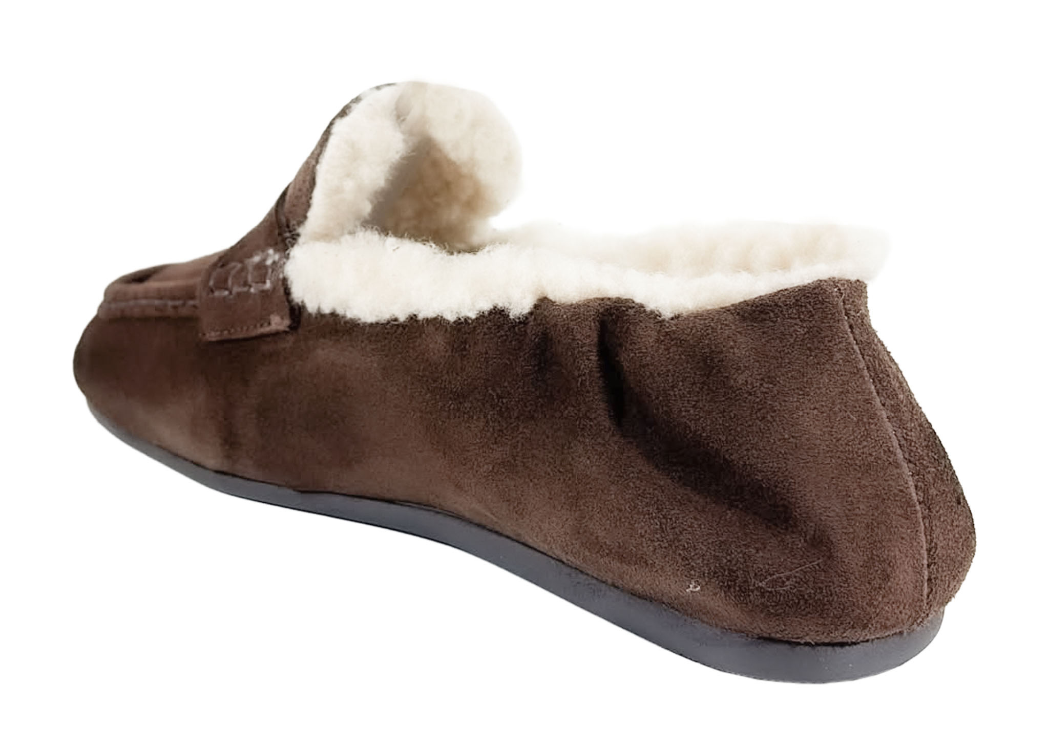 Posa Posa Penny Loafer Square Fur Bruin