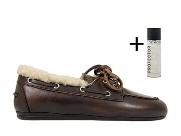 Posa Posa Boat Loafer Brushed Fur Coffee