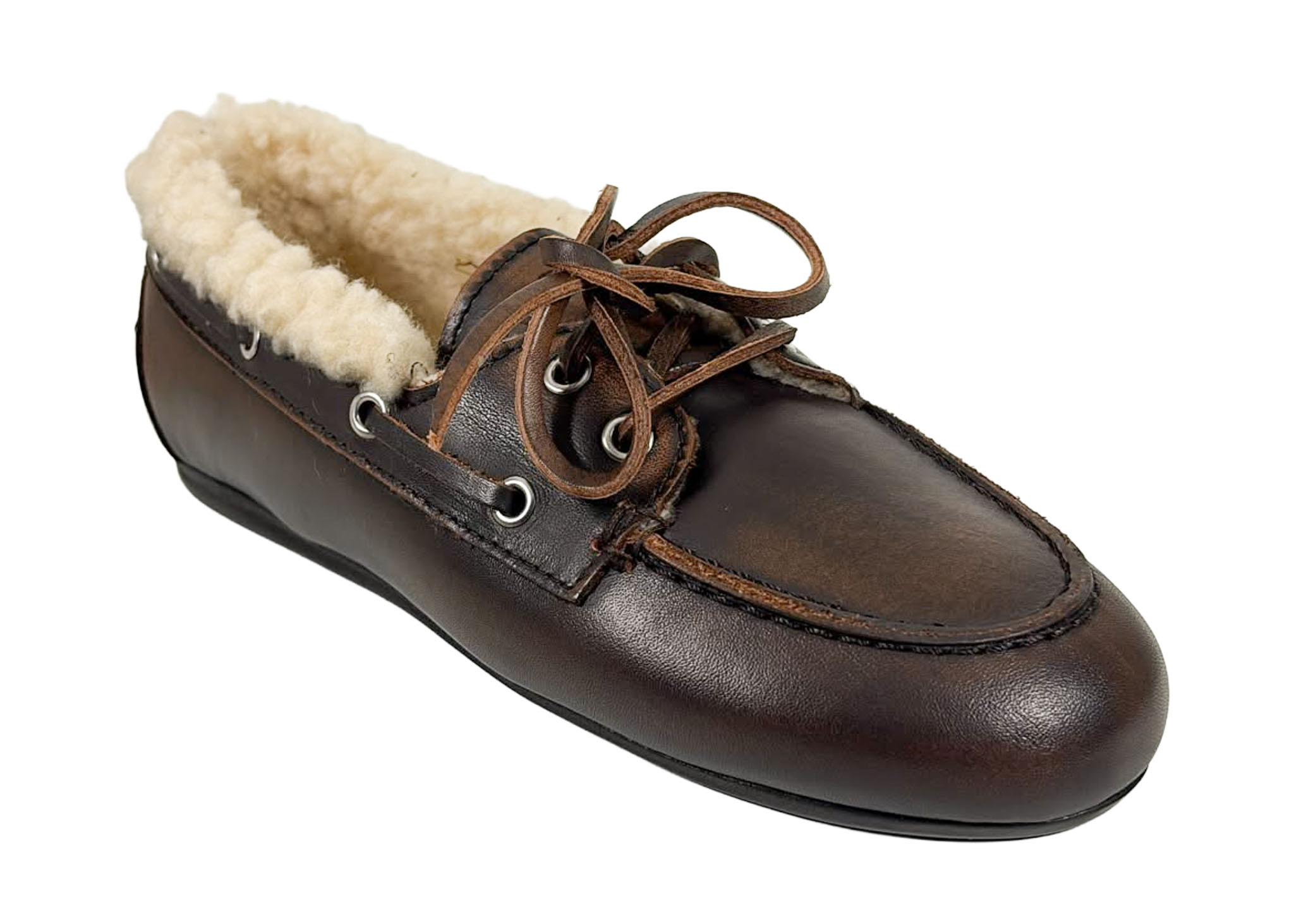 Posa Posa Boat Loafer Brushed Fur Coffee