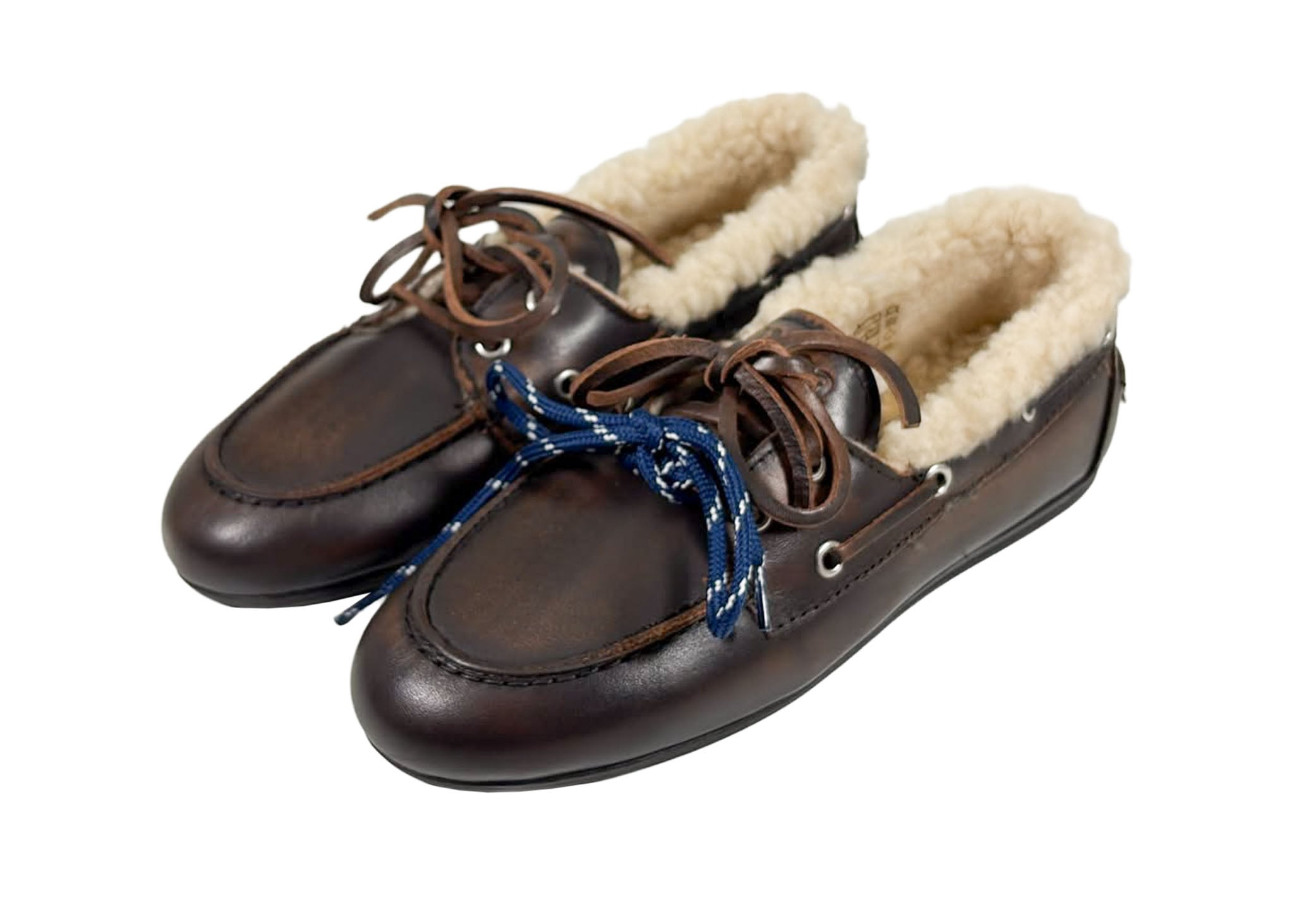 Posa Posa Boat Loafer Brushed Fur Coffee