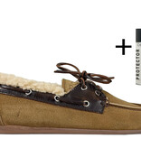 Posa Posa Boat Loafer Brushed Fur Coffee/ Caramelo