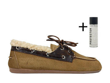 Posa Posa Boat Loafer Brushed Fur Coffee/ Caramelo